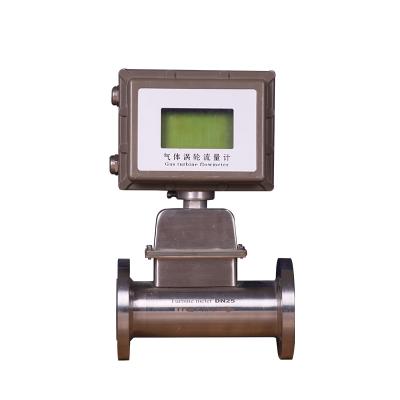 China Super Quality SS304 Scientific Research And Other Departments Use Argon Lpg Gas Turbine Flow Meter Flow Meter For Sale for sale