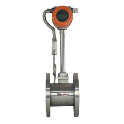 China SS304 integrated temperature and pressure compensated vortex flow meter for measuring high temperature steam and saturated steam for sale