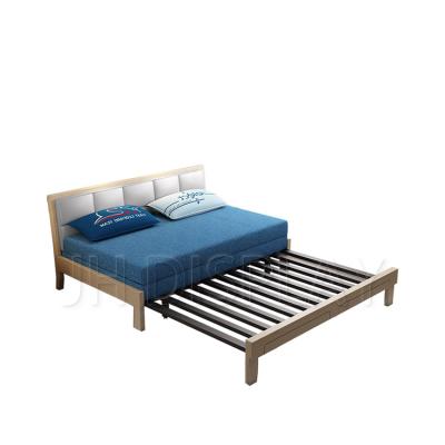 China Double Extendable Two Seater Sofa Bed Teak Wood (The Other) Metal Adjustable Bed Skeleton for sale