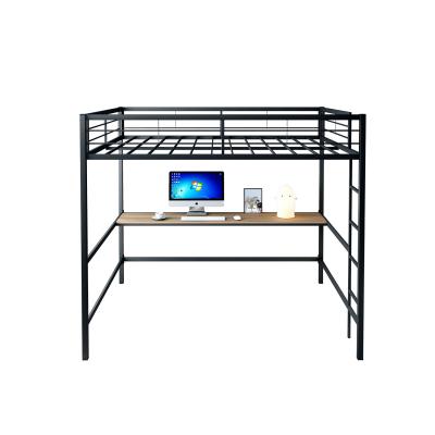 China Easy Assemble Easy Clean Simple Modern Student Dorm School Double Bunk Bed Sturdy Attic Bed With Desk for sale