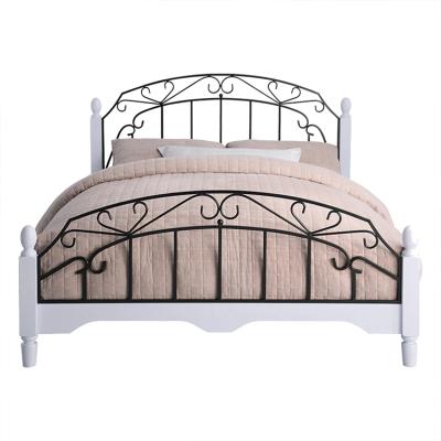 China Princess Bed Apartment Adult Adjustable Iron Bed Wrought Iron Wooden Bed (Other) for sale