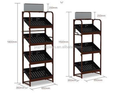 China Fruits 3 Tiers 4 Tiers Metal Display Rack Supermarket JHS173271 for sale