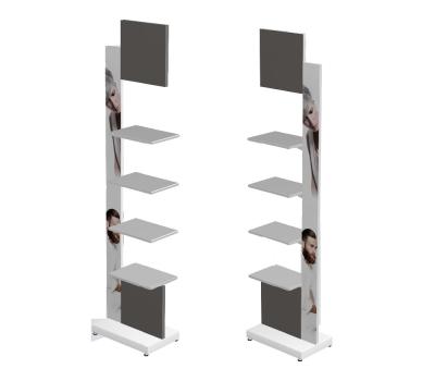 China Durable Modern Hair Care Product Display Rack Fashion Salon Racks for sale