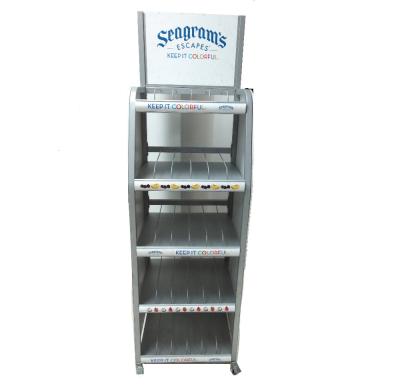 China Plastic Display Racks For Bottles PVC Wire Water Bottles Show Rack Beverage Wine Shelf for sale