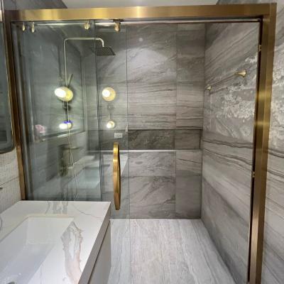 China Quiet Operation / Gold Bath Easy Clean Framed Sliding Square Door Shower Enclosure for sale