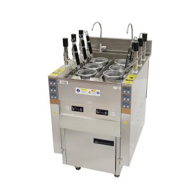 China Commercial catering commercial large Capacity Stainless Steel Electric Automatic Lifting Pasta Cooker with 6 basket ZH-RA-6E for sale