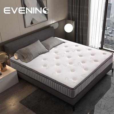 China High quality hot sale hotel bed modern pocket coil spring mattress massage in a box for sale