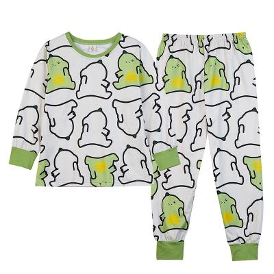 China Children's breathable pajamas warmer autumn and winter thickening cute cartoon children's clothing home service suit for sale