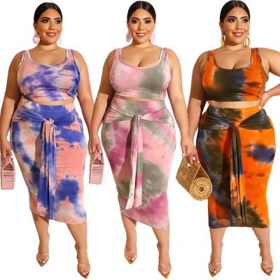 China Manufacturer Direct QUICK DRY New Style Floral Printed Dress For Women 2 Pcs Set With Crop Top Women Casual Maxi Dress Dyed Tiing For Lady for sale