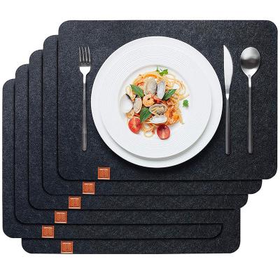 China Durable Heat And Stain Resistant Felt Place Mats Absorb Non Slip Felt Place Mats Table Mats For Kitchen Table for sale