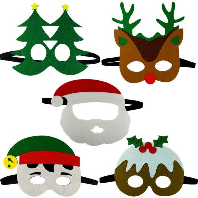 China Kids Eco-friendly Christmas Mask Dance Party Activity Performance Nonwoven Felt Kindergarten Mask for sale