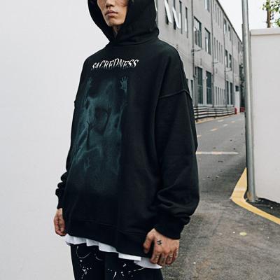 China Anti-wrinkle Niche street hip-hop Abi style pullover hoodie oversize hooded loose sweater for sale