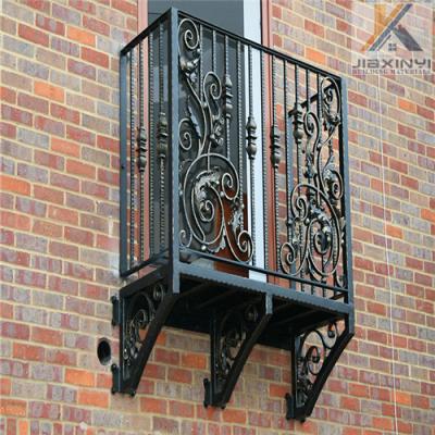 China European-syle Wall Mounted Wrought Iron Balcony Railing For Window for sale