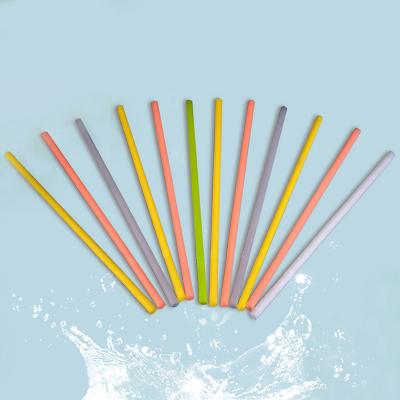 China Coastal Biodegradable Straw L230mm D8mm T0.2m 80DC High Temperature Resistant Without Independent Packing PBS PLA Food Grade for sale