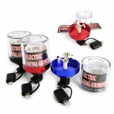 China New Wholesale Electronic USB Mobile Phone Smoke Herb Grinder Automatic Grinder for sale