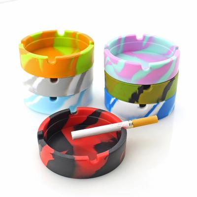 China Popular Wholesale Eco Friendly Custom Logo Glow In The Dark Soft Rubber Silicone Cigar Ashtray for sale