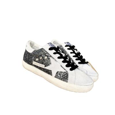 China 2022 New Trend Women's Fashion Designer Shoes Vulcanize Dirty Star Billing Korean Lace-up Sneaker High Quality Canvas Shoes Sequins for sale