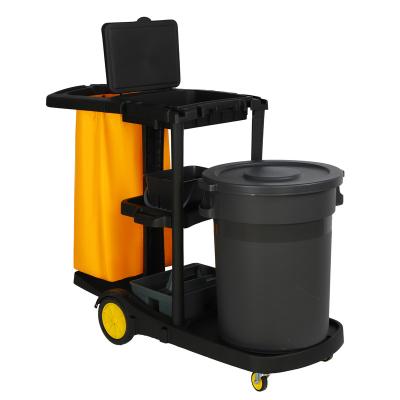 China Multi-Function Commercial Trolley Cart Janitor Cleaning Mopping System for sale