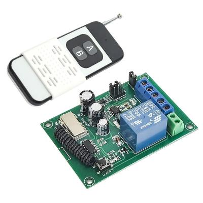 China Smart Home Appliances RF Receivers DC 12-38v Wide Voltage 433mhz Transmitter And Receiver Relay Switch Long Distance Remote Control for sale