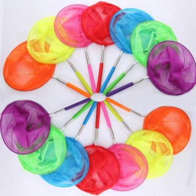 China Corrosio Resistant Tear Resistant Stainless Steel Fishing Net Butterfly Dragonfly Outdoor Telescopic Kids Toy Fishing Insect Net for sale