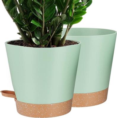 China Wholesale Europe side watering plastic Self-absorbent flower pot plastic flower pots for sale