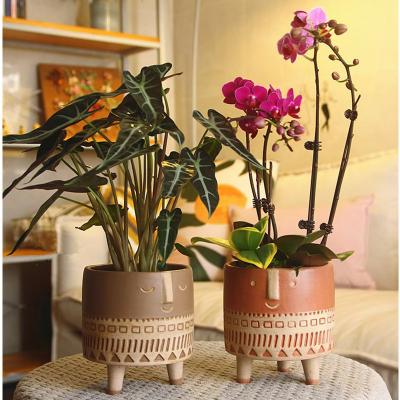 China Europe Tree Stump Plant Cement Wholesale Creative Unique Succulent Flower Pots for sale