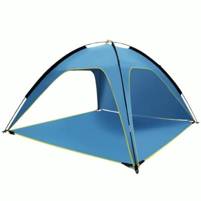 China Durable Silver-Coated Dacron Rainproof Pop Out Quick Build 3 People Beach Shade Ventilated Tent for sale