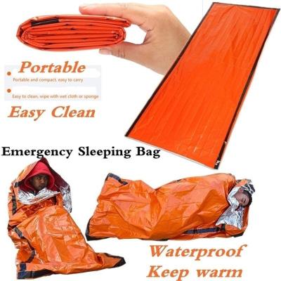 China Durable Outdoor Living Insulation Mylar Emergency Camping Hiking Rescue Equipment Sleeping Bag for sale