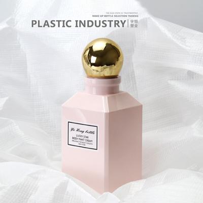 China Hot-selling New Style Fashion PETG Plastic Screen Household Products Bottles Printing Rectangle Cosmetic Packaging Clear Screw Cap 506/400ml 10000pcs for sale