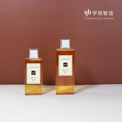 China Household Products Rectangular Square Square Cover Transparent Color Printing Glass Customizable Bottle for sale