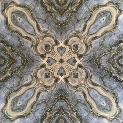 China Luxury Modern Stone Flower Texture 800X800 Gold Plated Porcelain Wall Tiles Decorative Wall Tiles Polished Crystal Ceramic Tile for sale