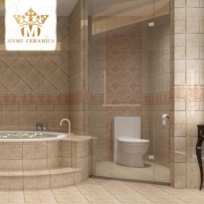 China Bright polished pearl tiles Europe JM 330X330 luxury gold plated craft powder kitchen bathroom toilet wall crystal floor ceramic tiles for sale