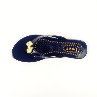 China Summer high quality open slippers fashion trend flat toe PVC flip flops for women and men for sale