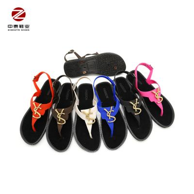 China Fashion Trend OEM Women's Sandals 2021 Fashionable PVC Strap Sandals New Non-slip Lightweight Sandal Women for sale