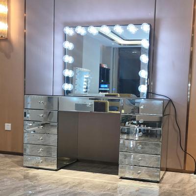 China Docarelife modern cosmetic vanity table hollywood makeup mirror with light bulbs for sale