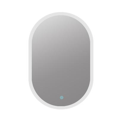 China Modern actions in the United States living room mirror bathroom touch switch for bathroom led frameless mirror oval smart dressing table mirror hanging vertically for sale