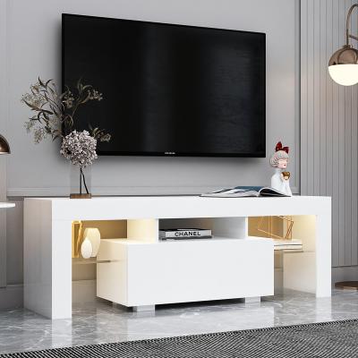 China (Others)Adjustable Stock in US Cabinet Modern Living Room Furniture Wood TV Stand Led Light Design TV Cabinet Led Floor TV Stand for sale