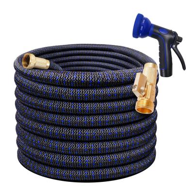 China 100FT Adjustable Portable USA Standard Anti-Abrasion Garden Sprinkling Water Magic Flexible Hose With Spray Gun for sale