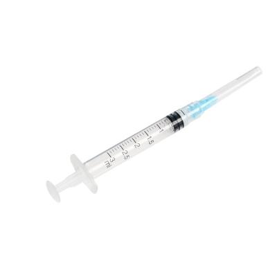 China Hot Selling SUS 304 Hypodermic Needle Sterile 3ml Luer Lock Disposable Syringe With Needle For Injection for sale