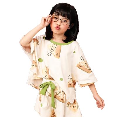 China Breathable Girl's New Soft Short Sleeve Shorts Pants Sleepwear Fashion Style Casual Cute Pajamas Set Pj Set Homesuit Homeclothes for sale