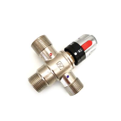 China Hotel 3 Way Thermostatic Mixing Valve Solar Water Heater ELECTRONIC MIXING VALVE Chrome Valve for sale