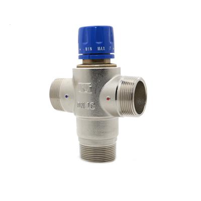 China General Brass Solar Temperature Control Valve Shower Thermostatic Water Mixing Valve for sale