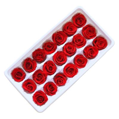 China Wedding Flower Arrangements Yuntu Wholesale Natural Real Touch Fresh Eternal Forever Preserved Roses 2-3 cm Flowers Stabilized Immortal Rose Heads for sale