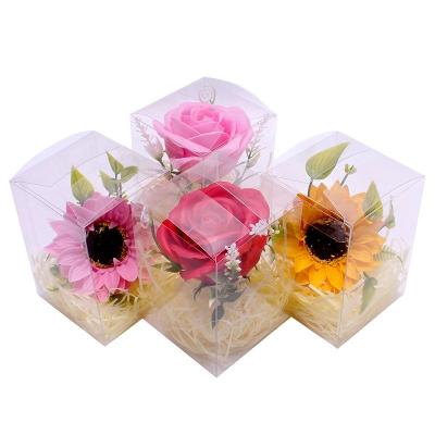 China Wholesale PVC Rose Gift Box Artificial Flowers Valentine's Day Gifts Sunflower Soap Flower Christmas Gifts Valentine's Day Activity Gifts for sale