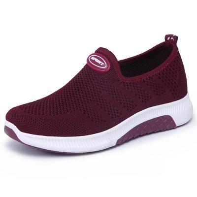 China Wholesale Fashion Trend Manufacturers Sports Shoes Breathable Fly-knit Upper Unisex Shoes Running Walking Sneakers for sale