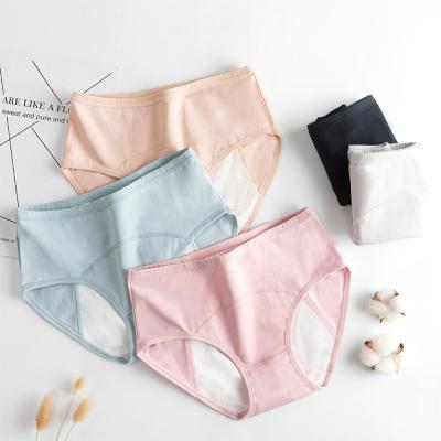 China Hot Sale Antibacterial Comfortable Protection Multilayer Women's Menstrual Period Cotton Leak Proof Panties for sale