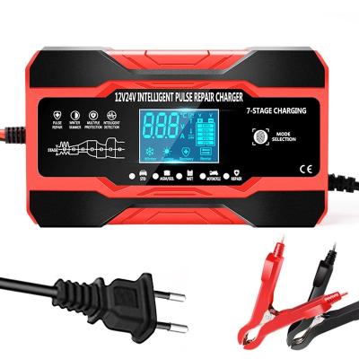 China China-chic New New Car Battery 12V 10A / 24V 5A Pulse Repair Fully Automatic Intelligent Fast Charging Charger For AGM GEL WET Lead Acid for sale