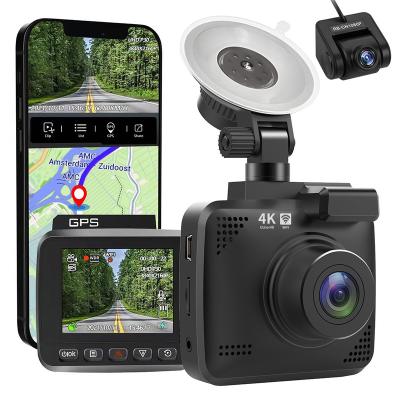 China Car DVR Novatek 96675 Chip Sony IMX335 Lens Waterproof 4K 2160P WIFI GPS Recorder Car DVR Novatek 96675 Dual Camera Dual Camera Dash Cam Recorder for sale