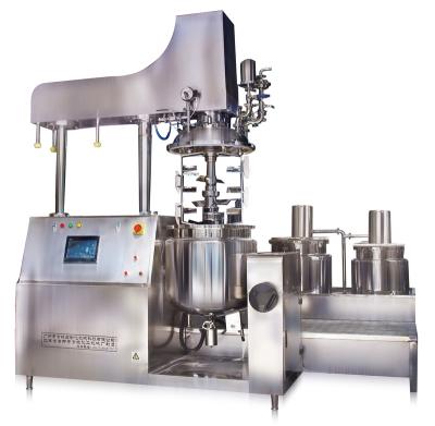 China Factory 100L Vacuum Emulsifying Homogeneous Mixer Emulsifier Machine with Homogenizer for sale