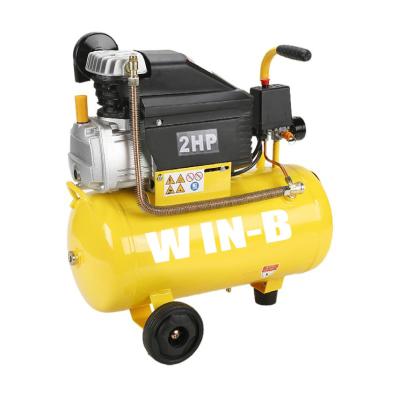 China Chinese good quality 1.5KW 2HP 50L lubricated copper wire pump CE approved direct drive air compressor with cheap price for sale